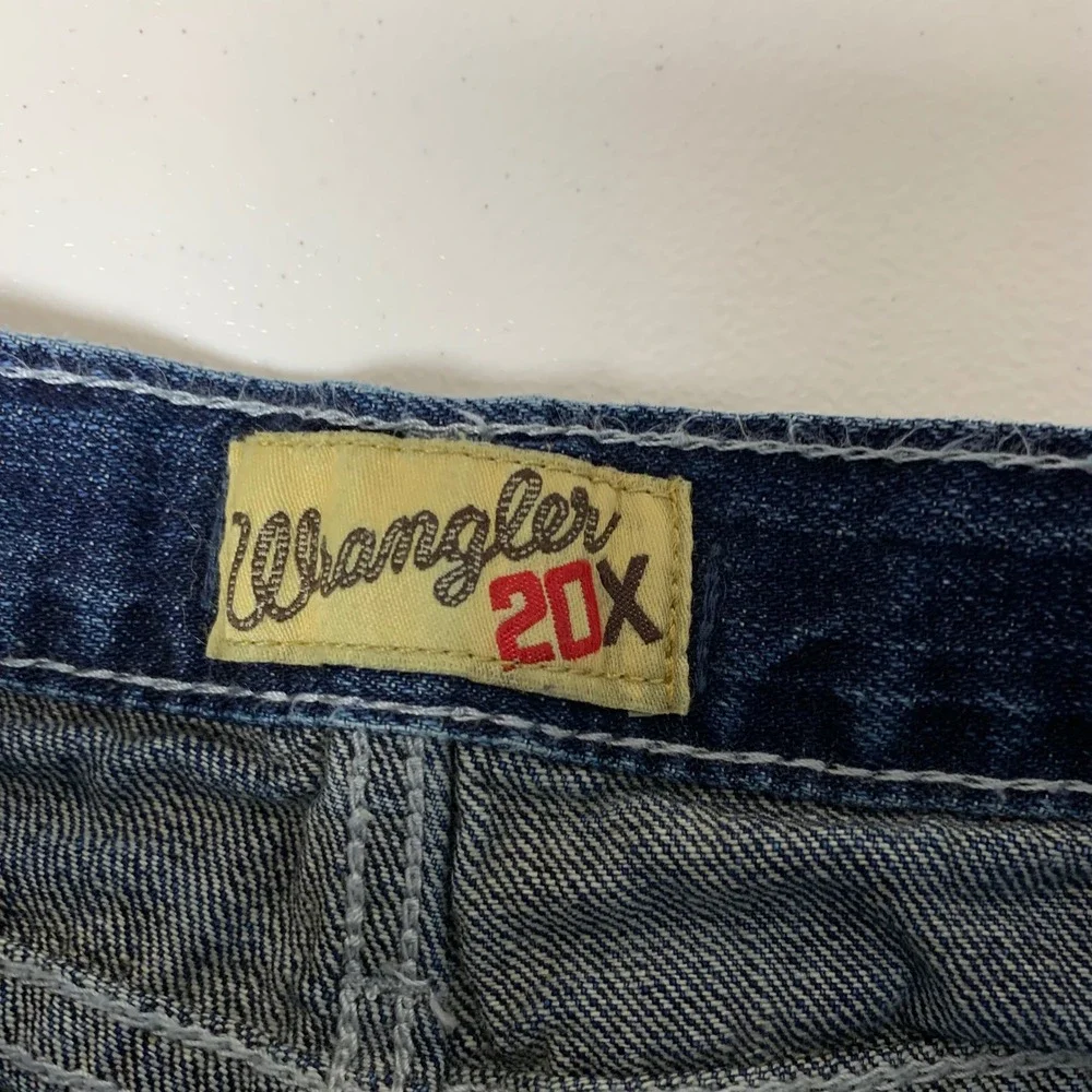 Wrangler 20X Jeans Boys 14 Slim (24x28) Dark Wash Blue Contrast Stitch Slim Fit‎